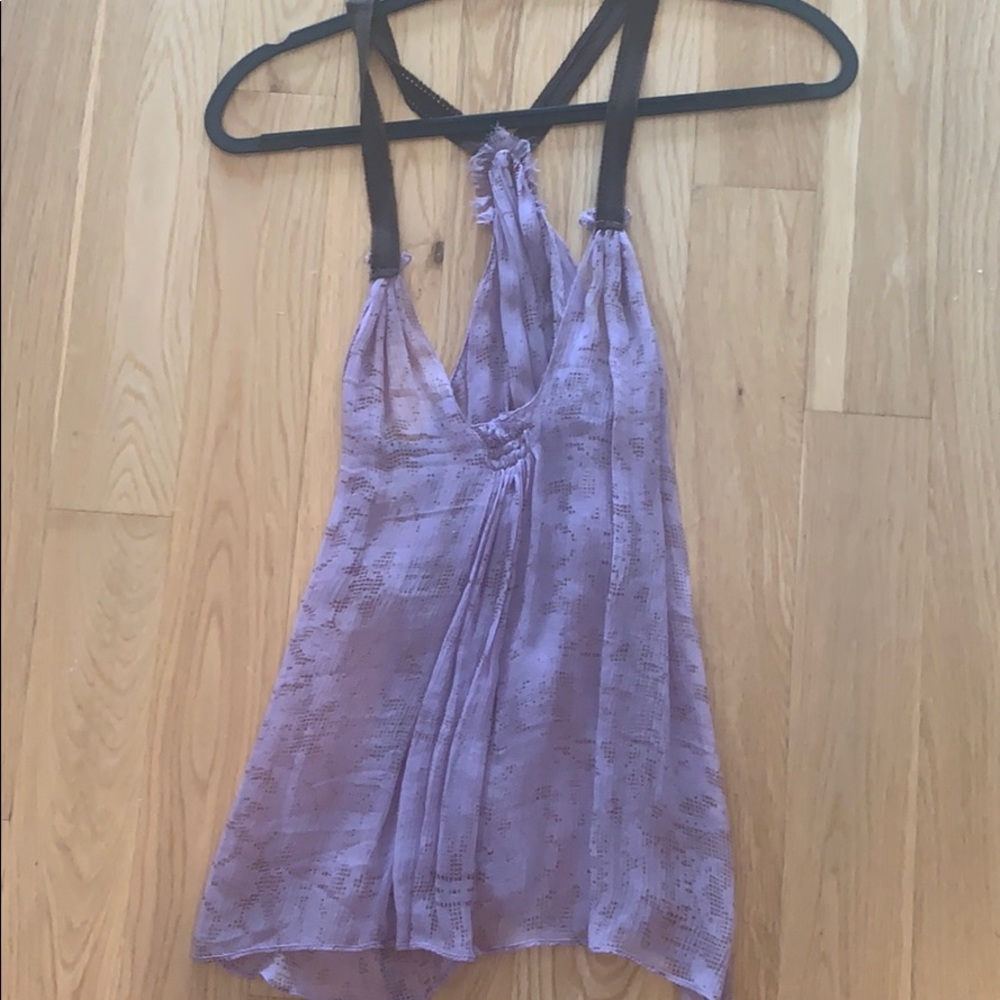 OF TWO MINDS 100% SILK PETITE SMALL BLOUSE